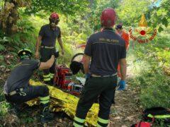 Motociclista soccorso nei pressi di Ascoli